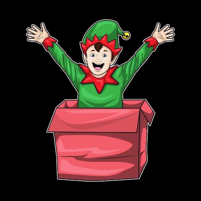 Elf Weihnachten Karton