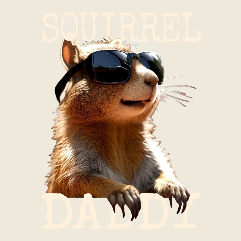 Squirrel Daddy Eichhörnchen Papa Vatertag Dad