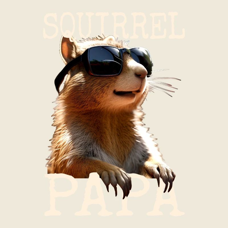 Squirrel Papa Eichhörnchen Daddy Vatertag Dad Paps