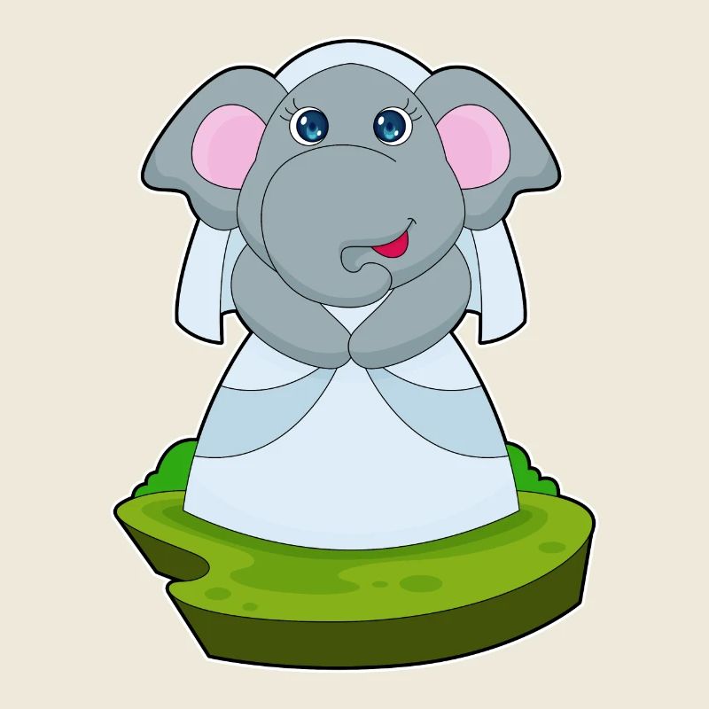 Elefant Braut Schleier Hochzeit