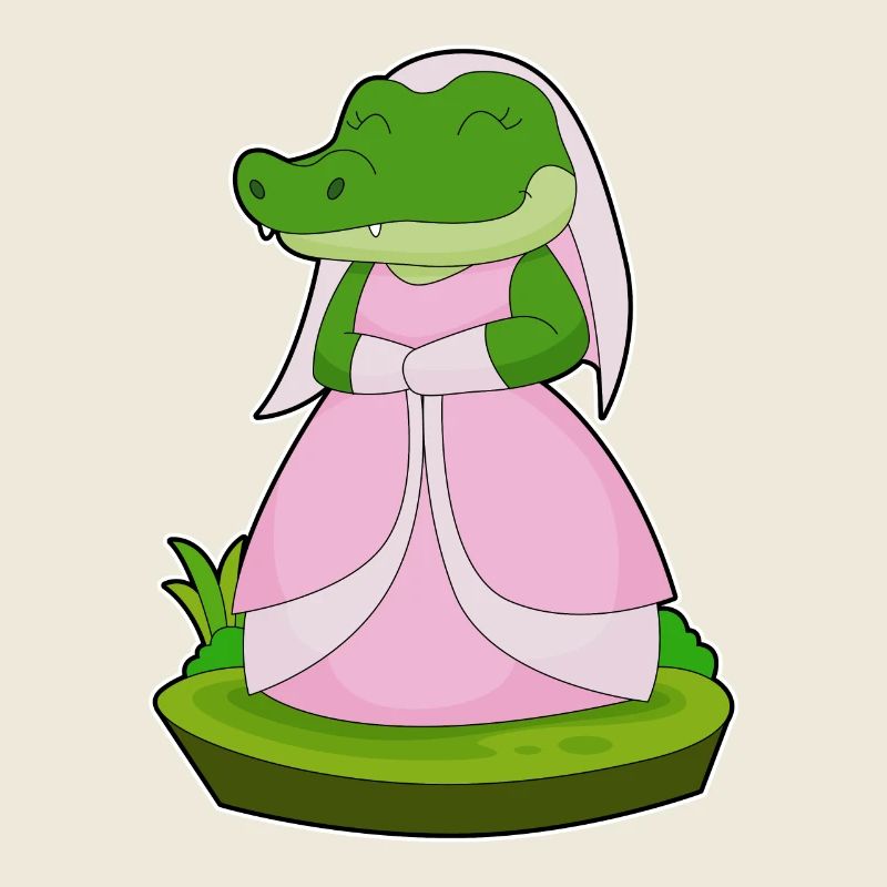 Krokodil Braut Schleier Hochzeit