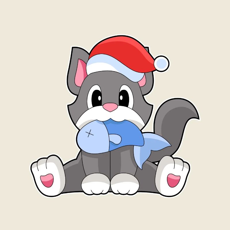 Chat Poisson De Noël