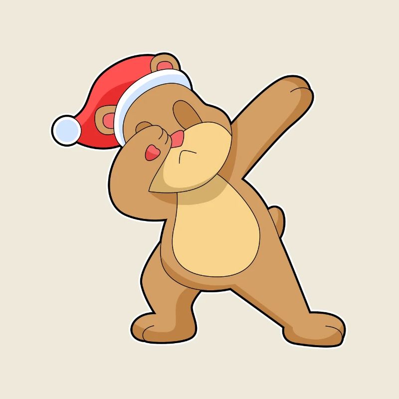Danse hip-hop de Noël Bear