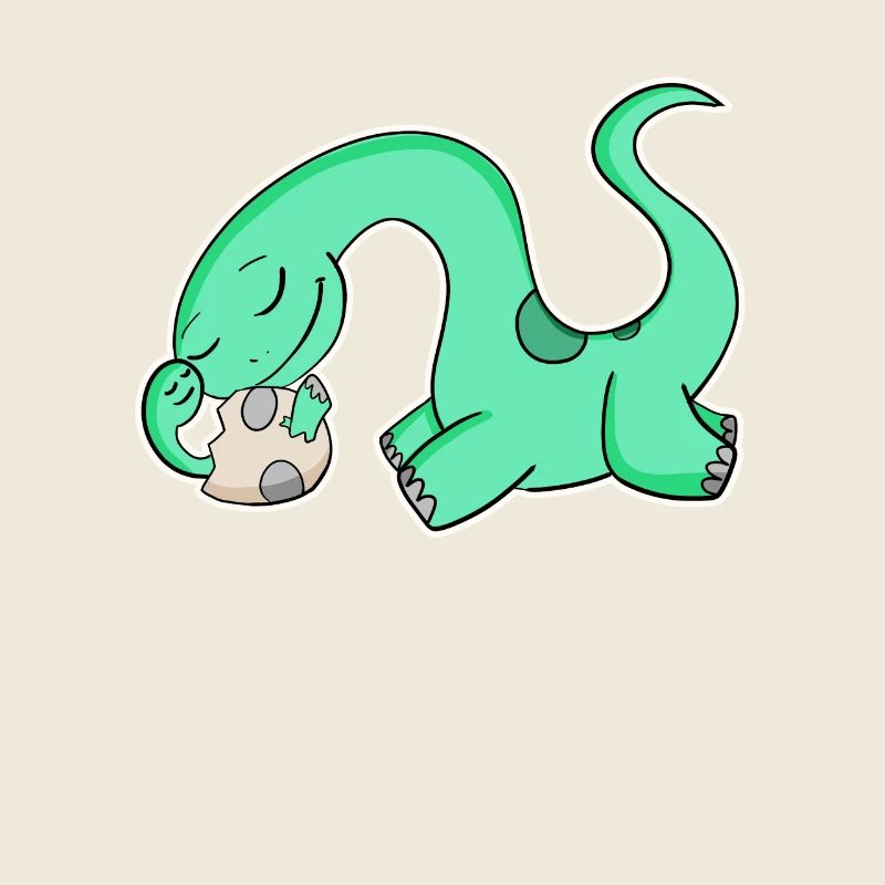 Dino avec Bébé Dino - Dinosaure