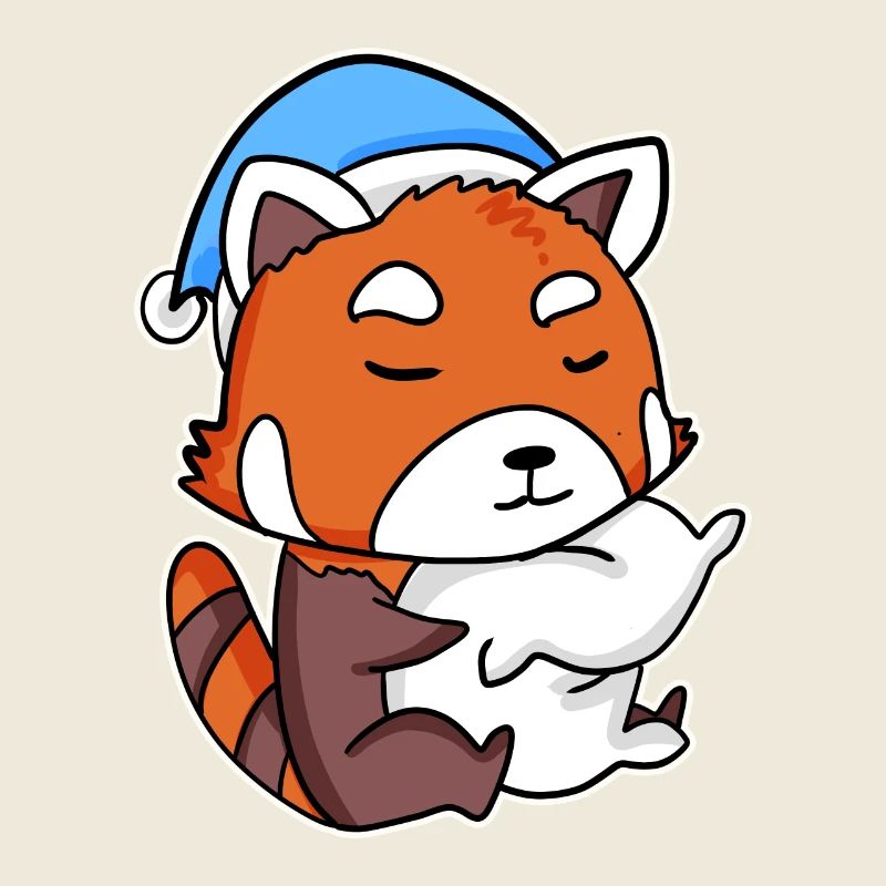 Western Little Panda with Pillow and Sleeping Hat