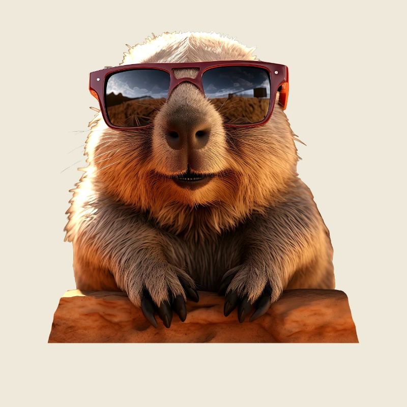 Wombat with sunglasses Australia Cute Wombats