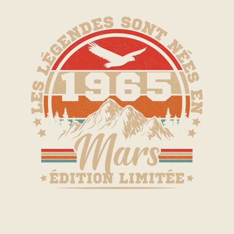 Mars 1965 Vintage Rétro Cadeau d’anniversaire