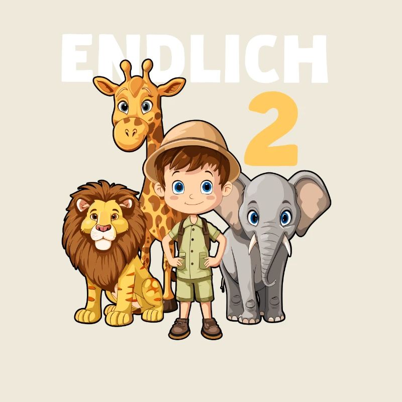 2 Kindergeburtstag Giraffe Elefant Löwe Geburtstag