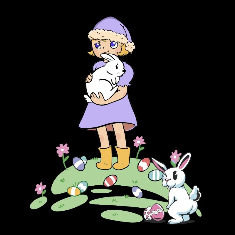 Pâques lapin enfants lapin oeufs de Pâques oeufs