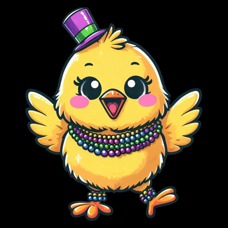 Poulet et poussins de Mardi Gras