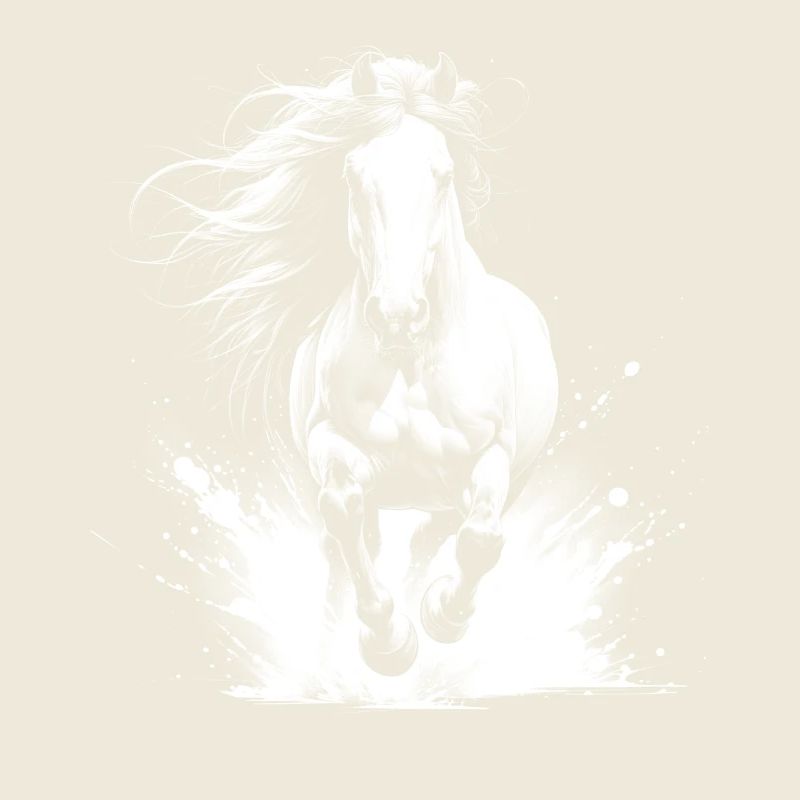Cheval cool au galop comme portrait