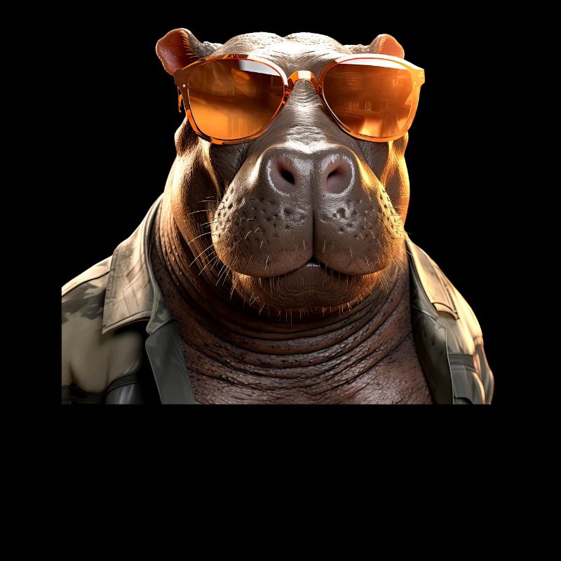 Nilpferd Flusspferd Papa Hippopotamus Cooles Hippo