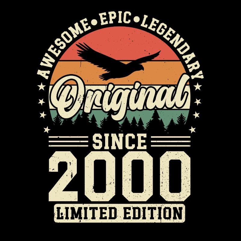 2000 Anniversaire Né en 2000 vintage Rétro. Editio