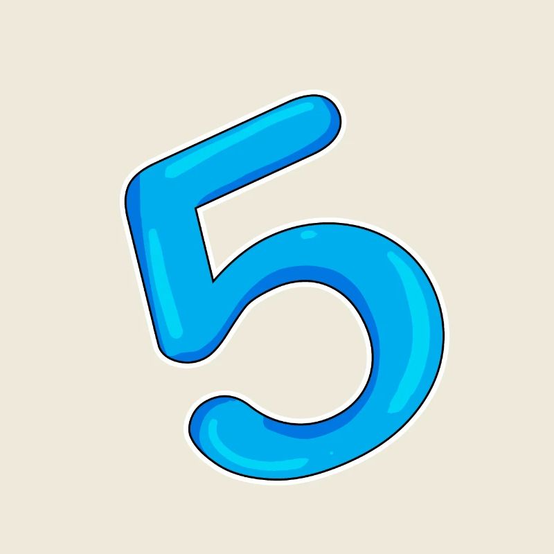 Numéro 5 Bleu