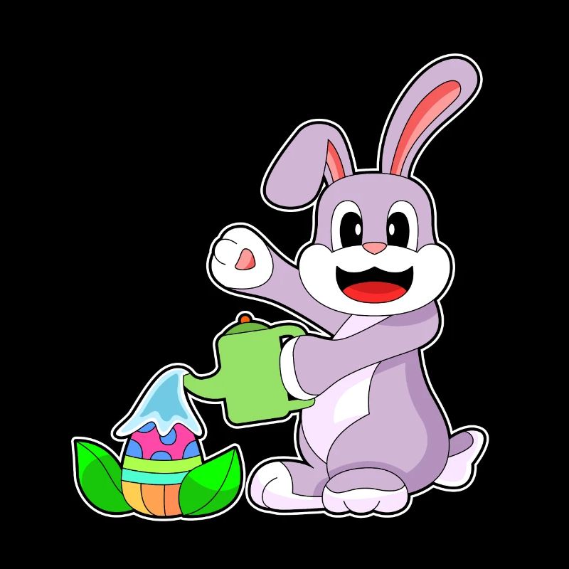 Lapin Pâques Oeuf de Pâques Arrosoir