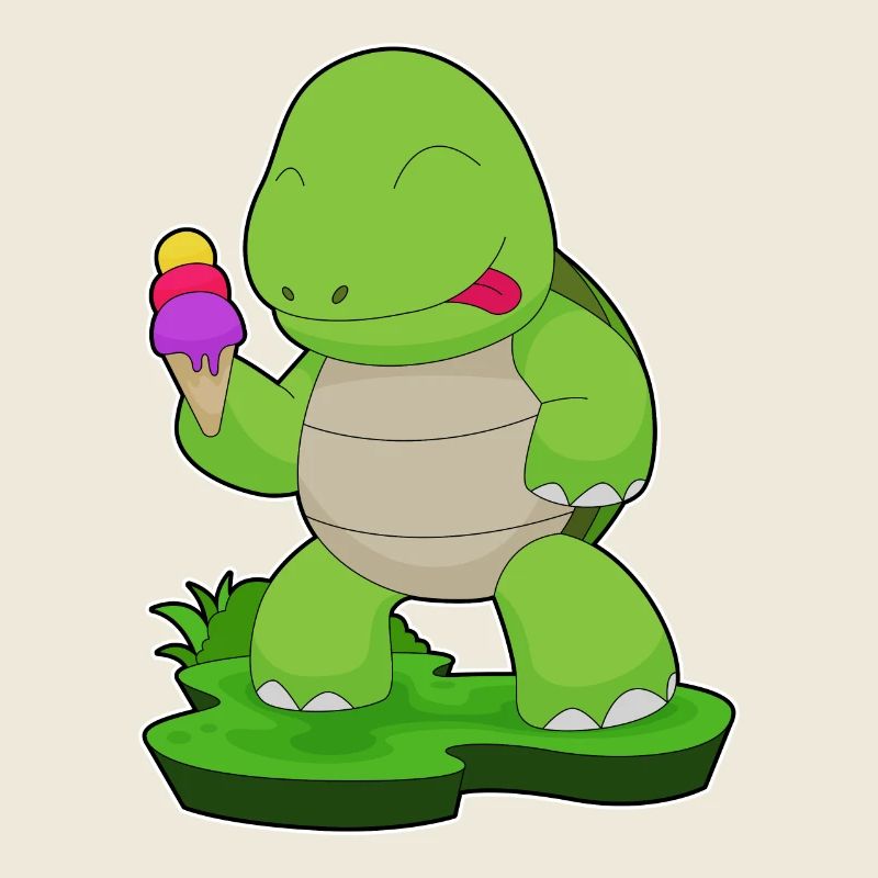 Turtle Waffle Ice Cream