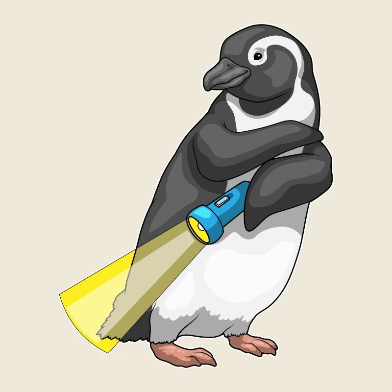 Lampe de poche pingouin