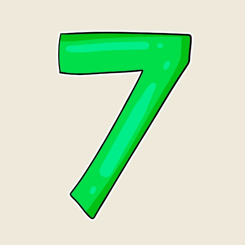 7 Number Number Green