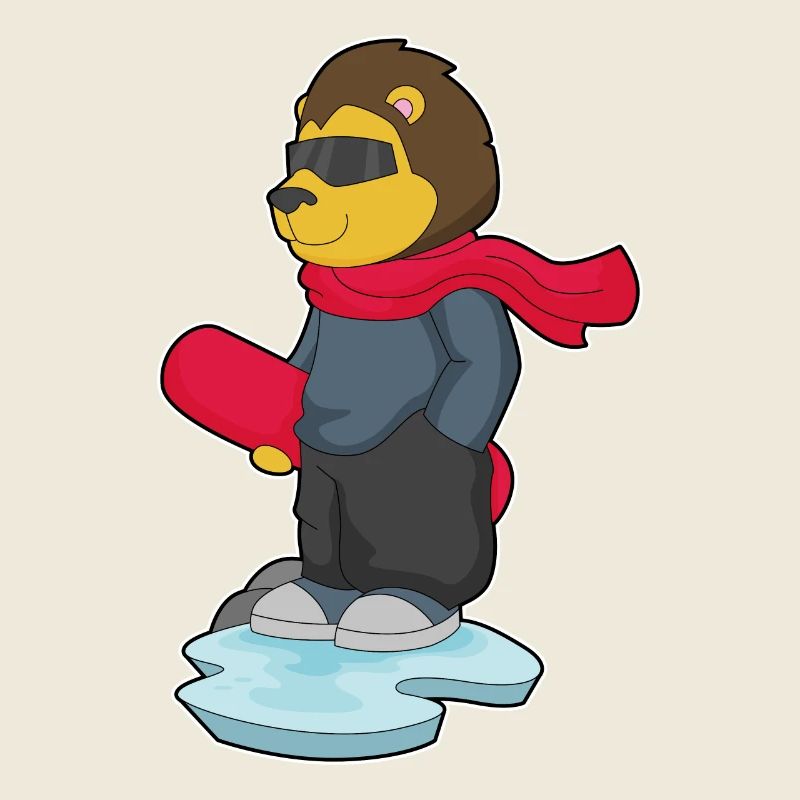 Löwe Snowboarder Snowboard