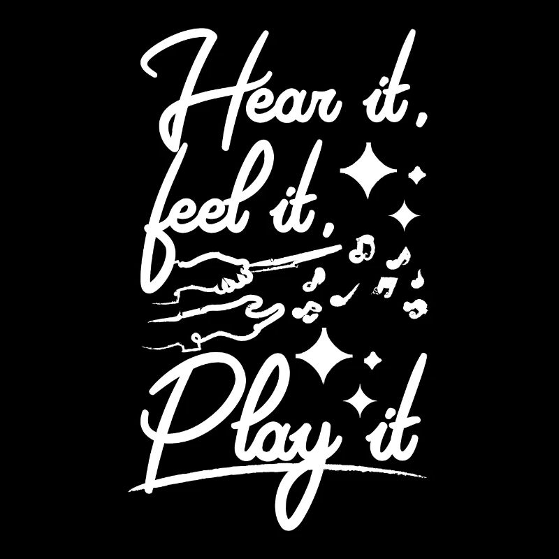 Music teacher, hear it, feel it, play it