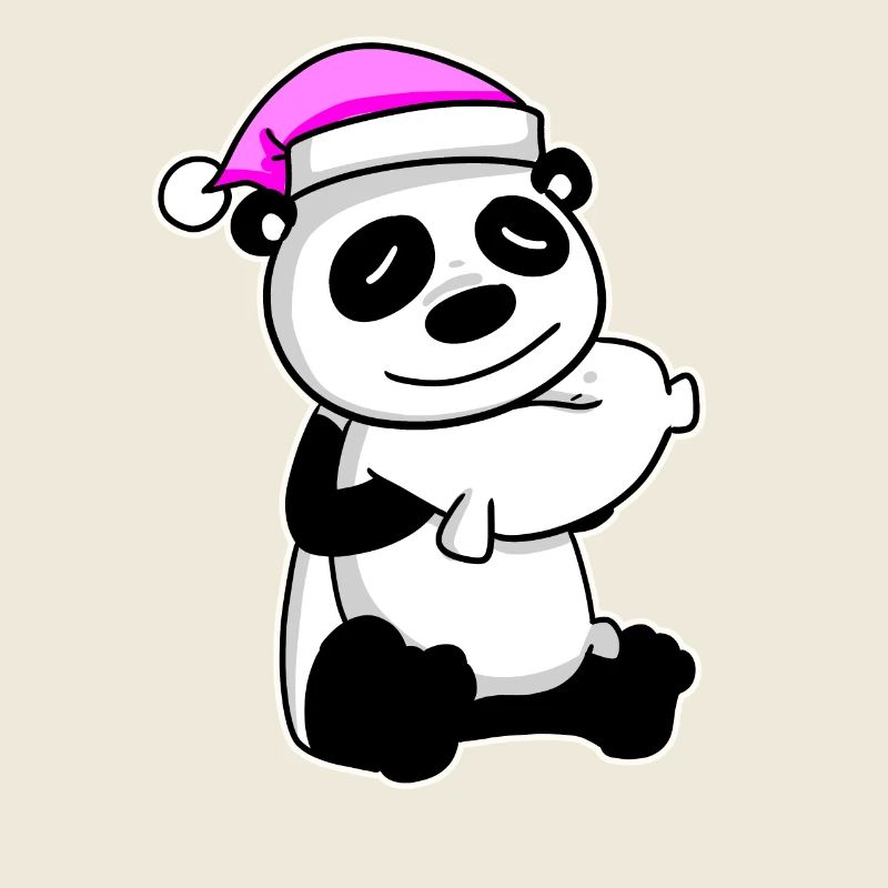 Panda Müde Ausschlafen Schlafen Mädchen