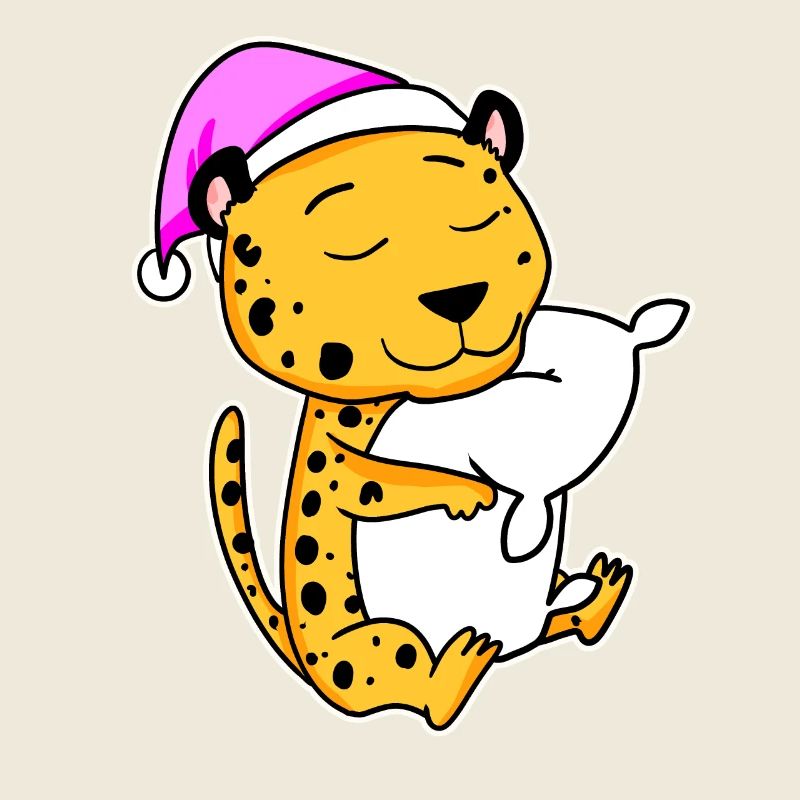 Gepard Müde Ausschlafen Schlafen Mädchen