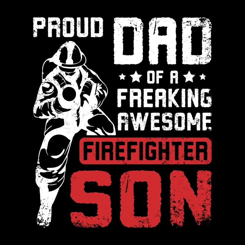 Fier papa d’un fils pompier génial