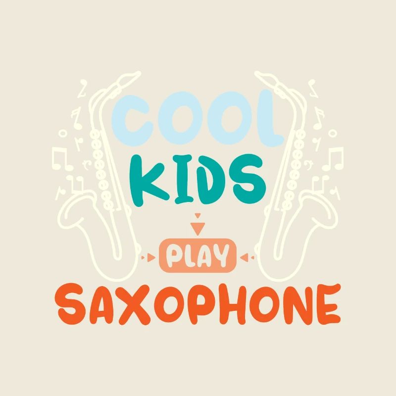 Des enfants cool jouent du saxophone