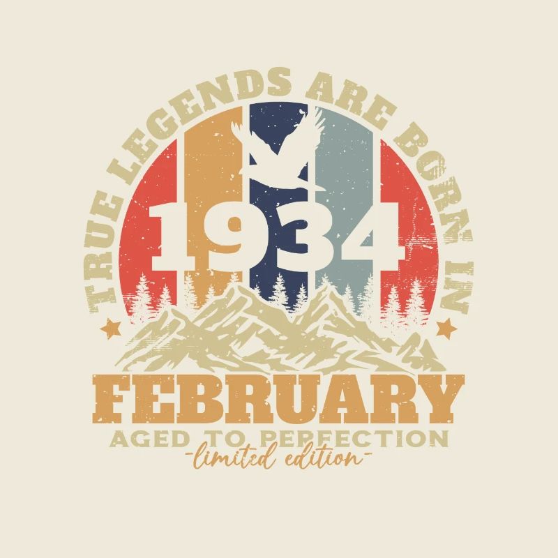 February 1934 Vintage Birthday 1934 Gift