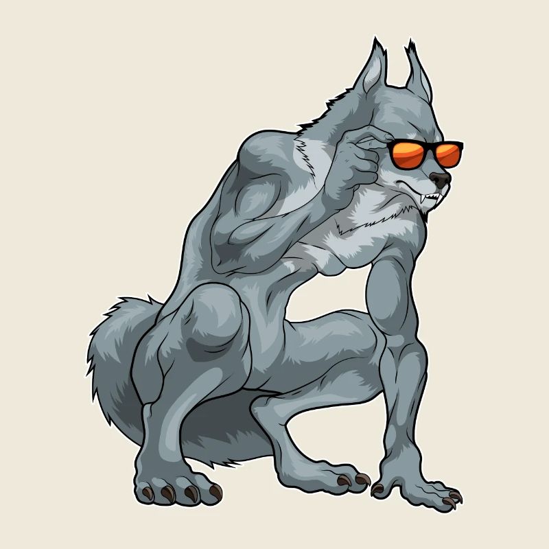 Werwolf Halloween Sonnenbrille