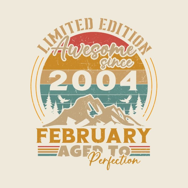 Février 2004 Vintage Anniversaire 2004 Cadeau