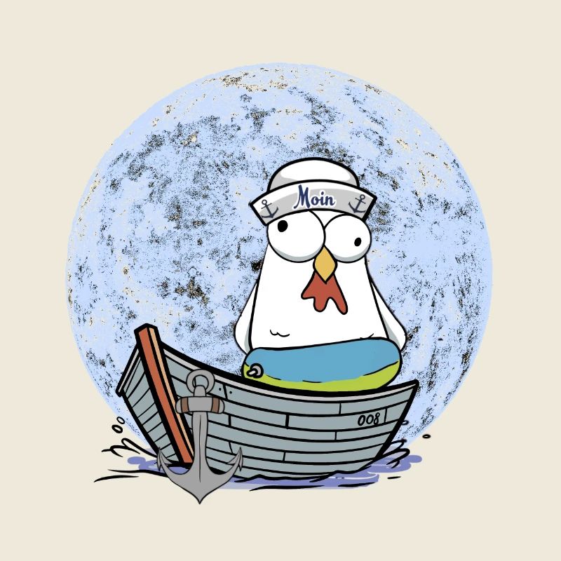 Chicken Sailor Boat Sailor Maritime Ahoy Moin