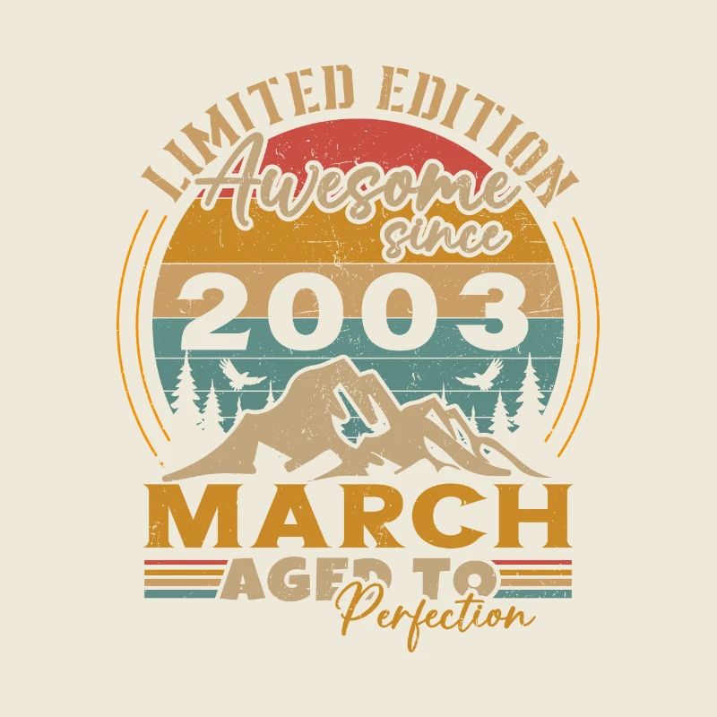 Mars 2003 Vintage Retro Cadeau D’anniversaire