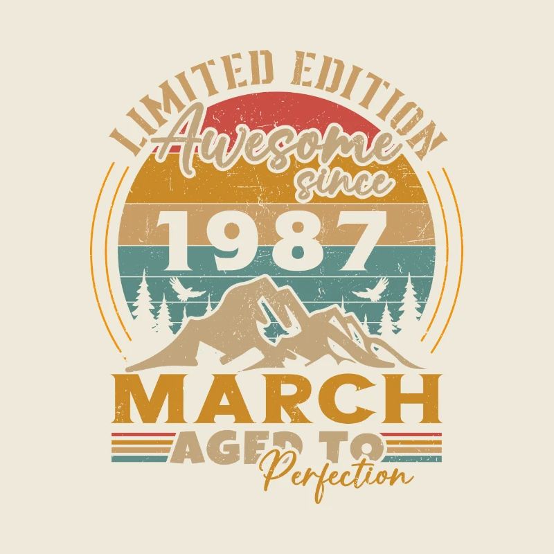 Mars 1987 Vintage Cadeau Anniversaire