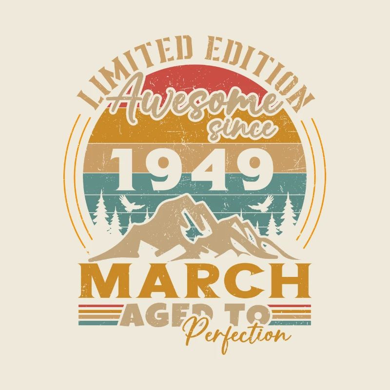März 1949 Vintage Retro Geburtstagsgeschenk