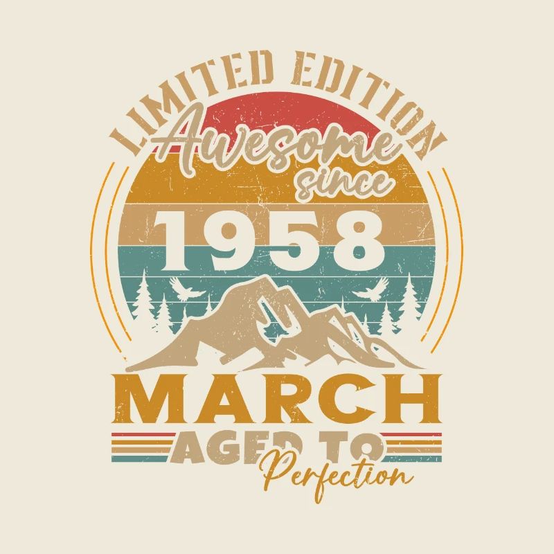 März 1958 Vintage Retro Geburtstagsgeschenk