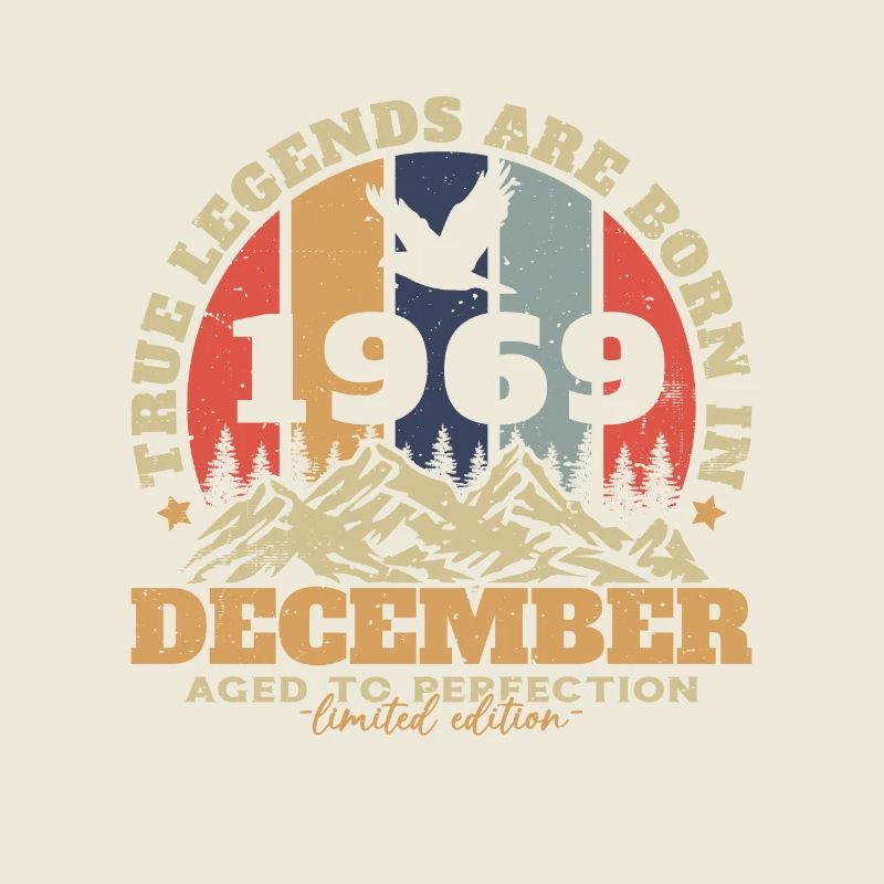 December 1969 Vintage Retro Birthday Gift