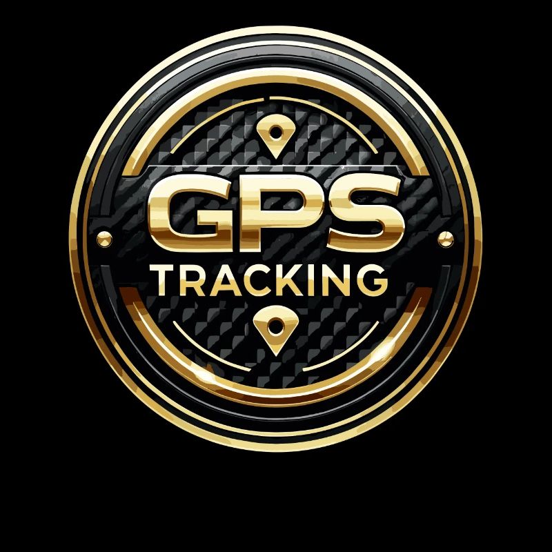 GPS Tracking Carbon Gold Warning Stickers
