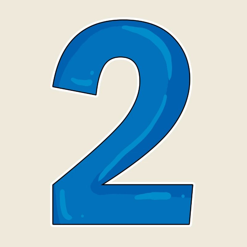 Two - 2 - Number Number