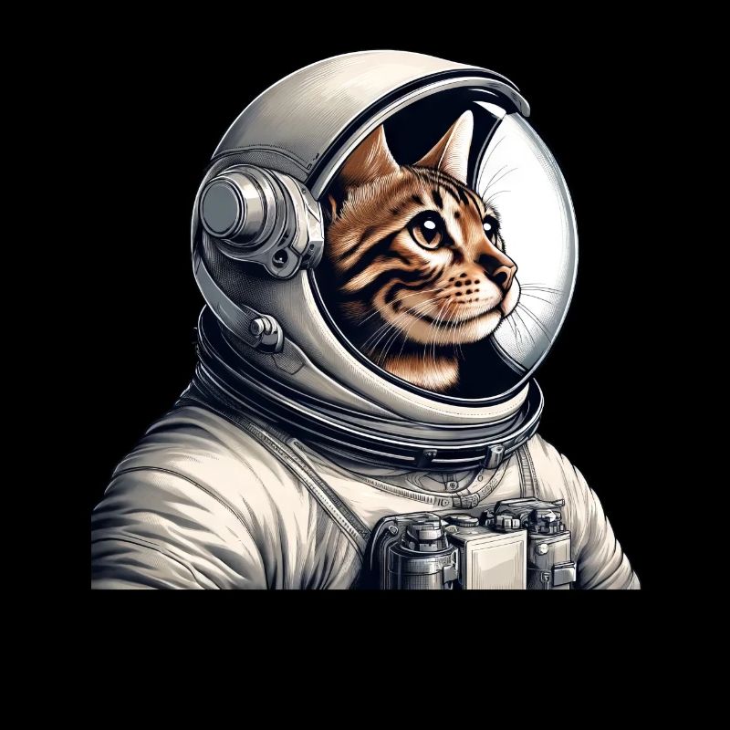 Aventure spatiale d’astronaute de chat du Bengale