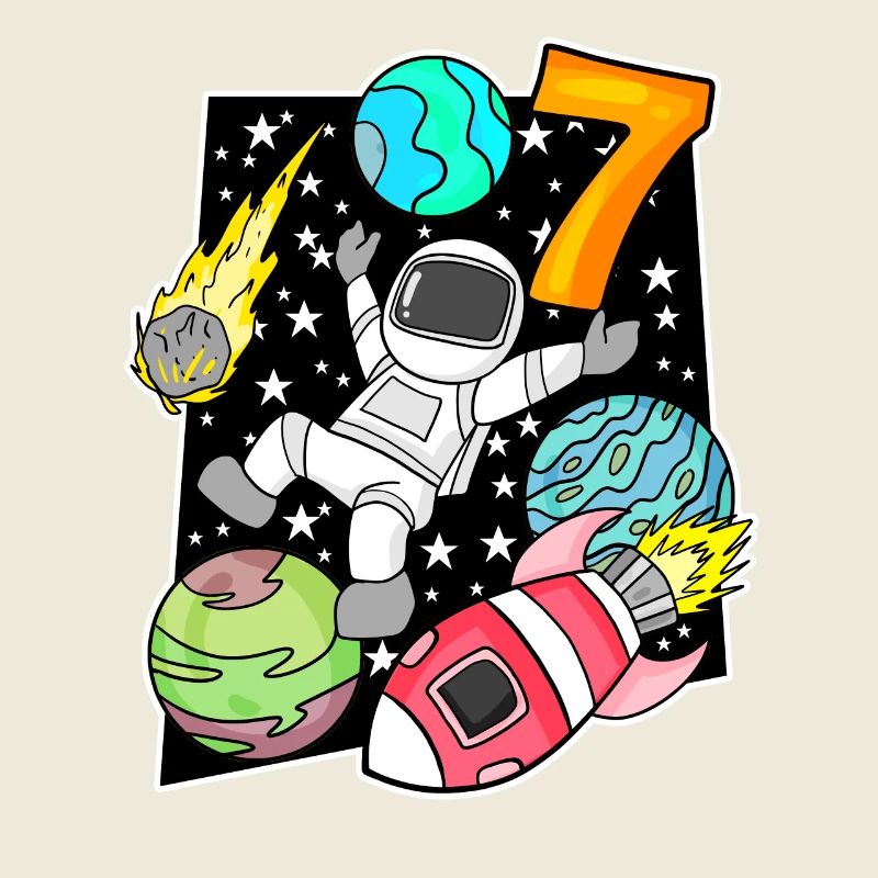 7 Garçon d’anniversaire astronaute
