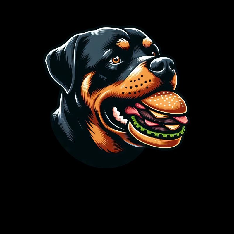 Dog Rottweiler Hamburger Cheeseburger Fast Food
