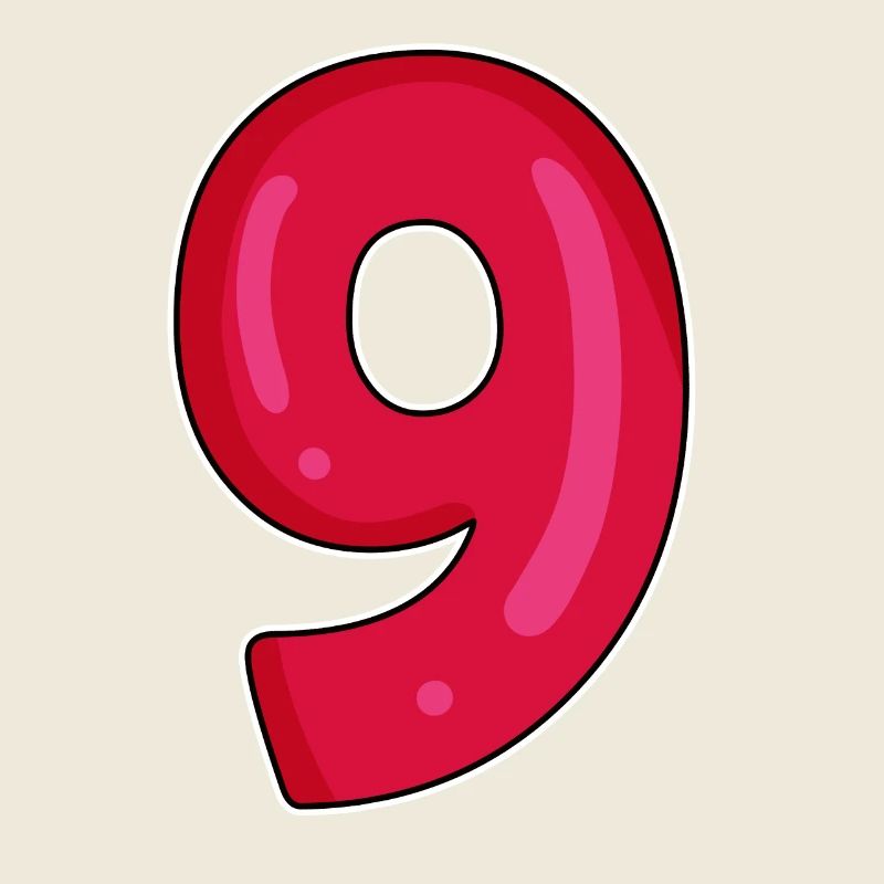 Numéro 9 - Neuf - 9 Motif