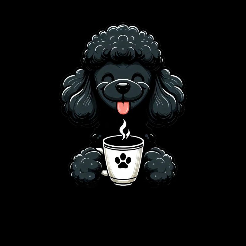 Black Poodle Coffee Nothing But Black