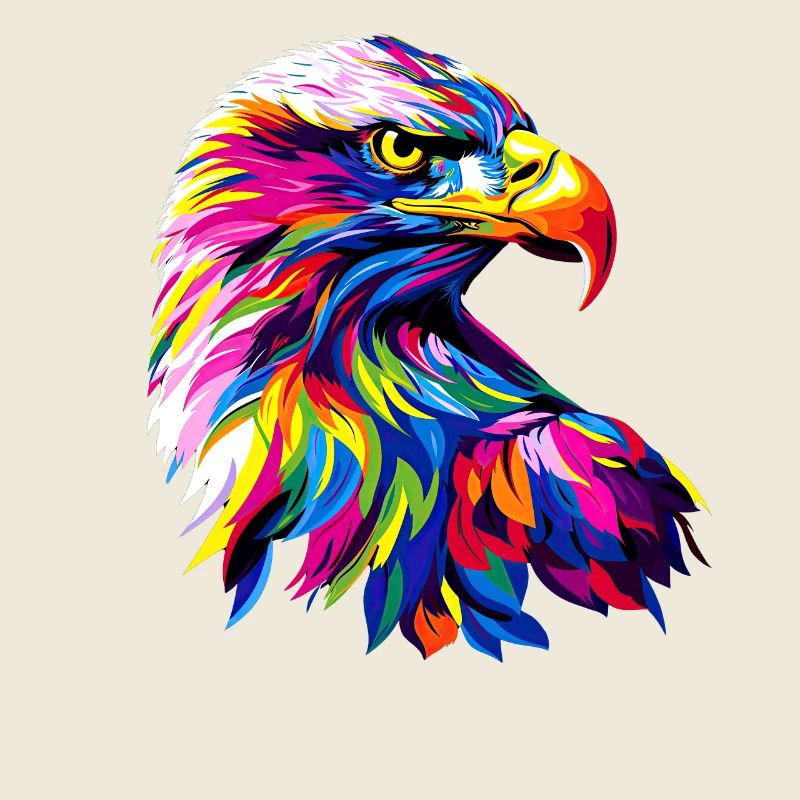 Eagle Pop Art Bright Colors Golden Eagle White-tailed Eagle