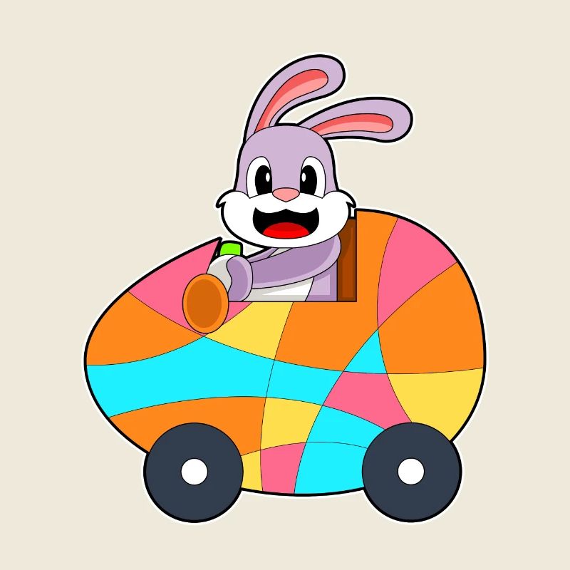 Bunny Easter Car