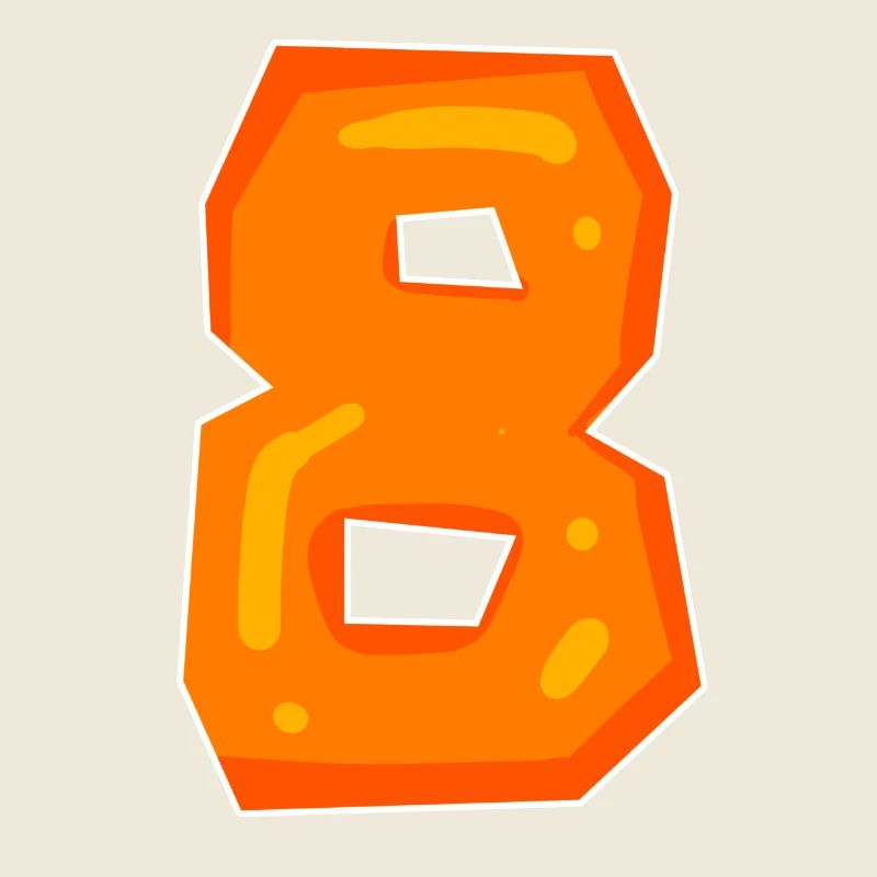 Numéro 8 Numéro Huit Motif