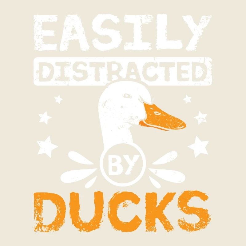 Pet pekin duck easily distracted by ducks