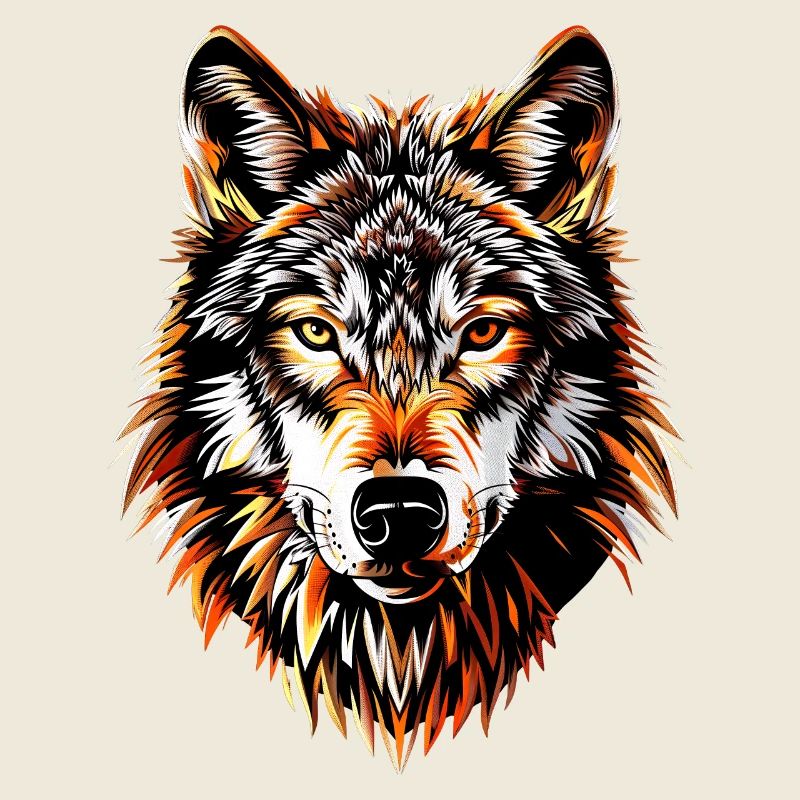 Wolf Motiv Wölfe Wolfsrudel Grauer Wolfshund Wolfs