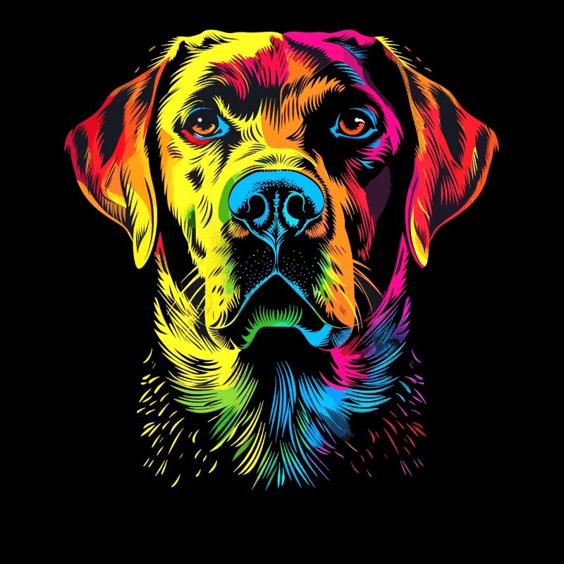 Labrador Retriever Couleurs Colorées Pop Art Chiens